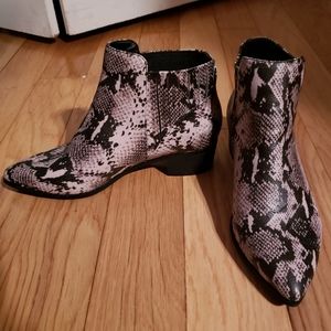 American Eagle Faux Snakeskin Booties